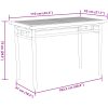 Matbord för trädgården 110x55x75 cm bambu vidaXL – miniatyr 8
