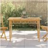 Matbord för trädgården 110x55x75 cm bambu vidaXL – miniatyr 1