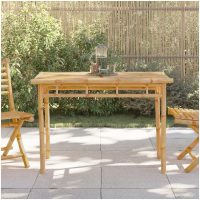 Matbord för trädgården 110x55x75 cm bambu vidaXL