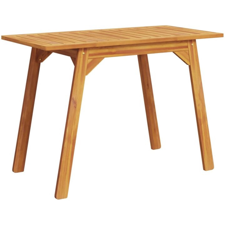 Matbord för trädgården 110x56x75 cm massivt akaciaträ vidaXL – bild 6