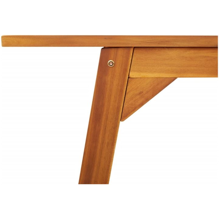 Matbord för trädgården 110x56x75 cm massivt akaciaträ vidaXL – bild 8
