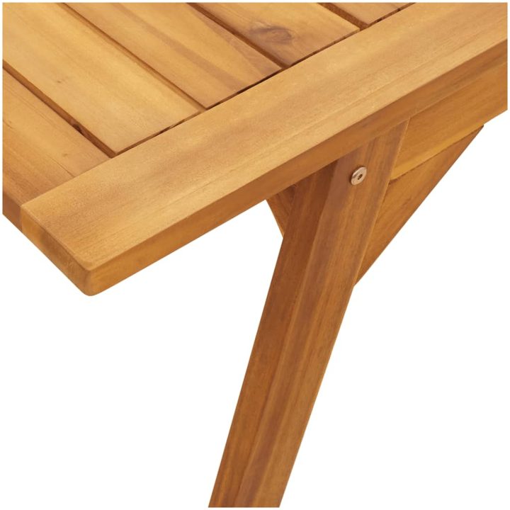 Matbord för trädgården 110x56x75 cm massivt akaciaträ vidaXL – bild 9