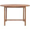 Matbord för trädgården ⌀110x75 cm massiv teak vidaXL – miniatyr 2