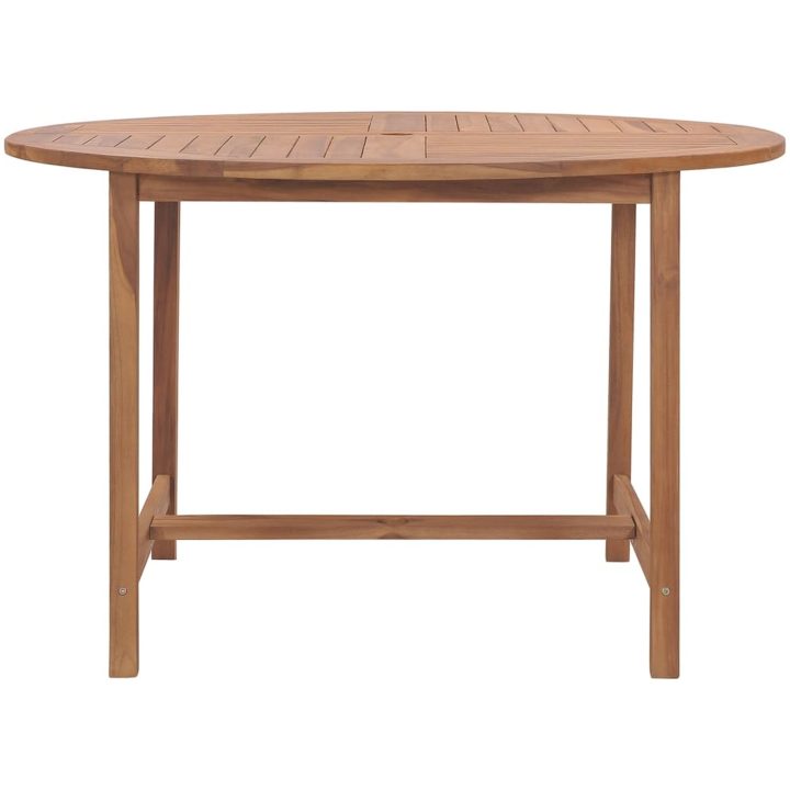 Matbord för trädgården ⌀110x75 cm massiv teak vidaXL – bild 2