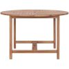 Matbord för trädgården ⌀110x75 cm massiv teak vidaXL – miniatyr 3