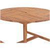 Matbord för trädgården ⌀110x75 cm massiv teak vidaXL – miniatyr 5