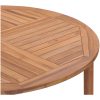 Matbord för trädgården ⌀110x75 cm massiv teak vidaXL – miniatyr 7