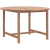 Matbord för trädgården ⌀110x75 cm massiv teak vidaXL – miniatyr 1