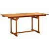 Matbord för trädgården (120-170)x80x75 cm massiv akacia vidaXL 170 x 80 x 75 cm – miniatyr 2