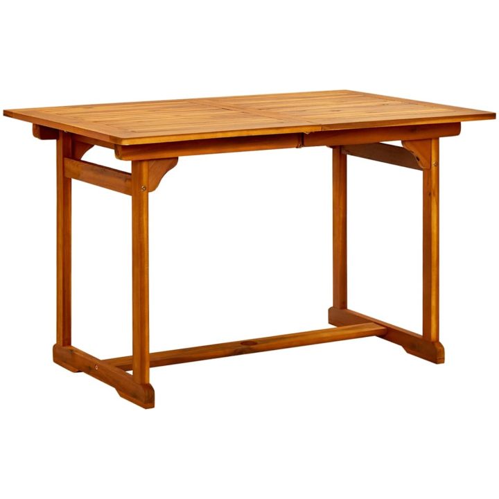 Matbord för trädgården (120-170)x80x75 cm massiv akacia vidaXL 170 x 80 x 75 cm – bild 4