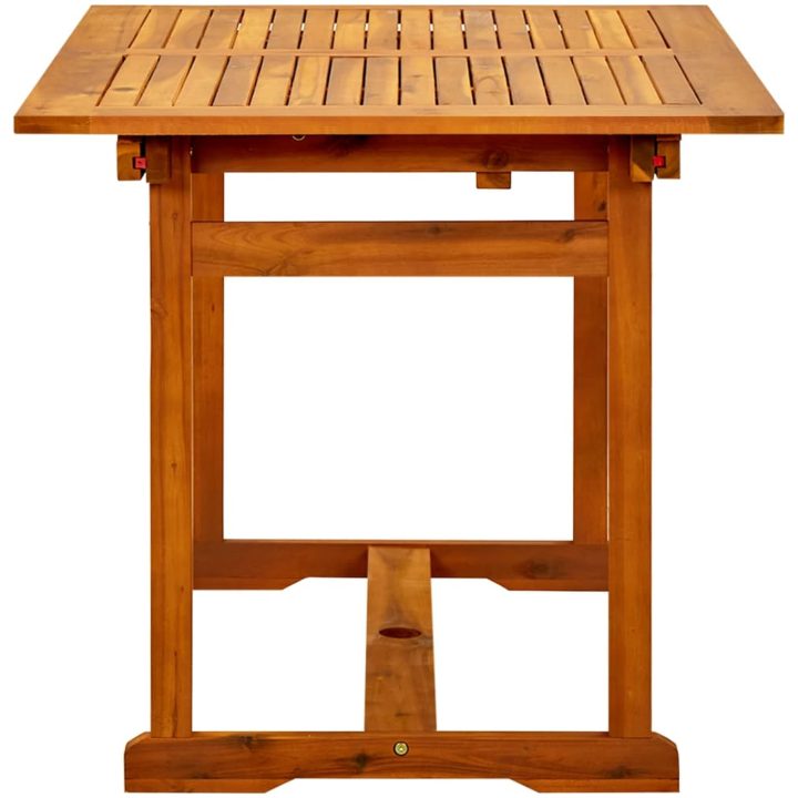 Matbord för trädgården (120-170)x80x75 cm massiv akacia vidaXL 170 x 80 x 75 cm – bild 6