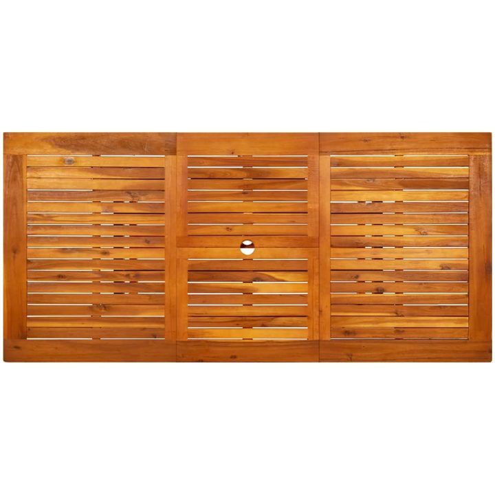 Matbord för trädgården (120-170)x80x75 cm massiv akacia vidaXL 170 x 80 x 75 cm – bild 7