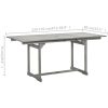 Matbord för trädgården (120-170)x80x75 cm massiv akaciaträ vidaXL 170 x 80 x 75 cm – miniatyr 8