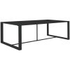 Matbord för trädgården antracit 120x60x66 cm aluminium vidaXL – miniatyr 2