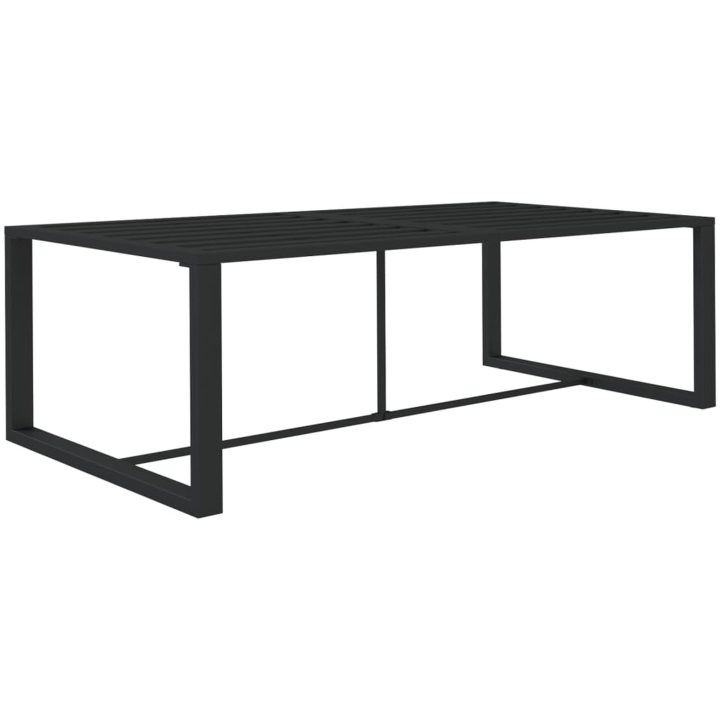 Matbord för trädgården antracit 120x60x66 cm aluminium vidaXL – bild 2