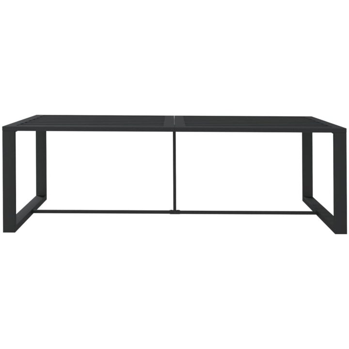 Matbord för trädgården antracit 120x60x66 cm aluminium vidaXL – bild 3