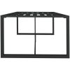 Matbord för trädgården antracit 120x60x66 cm aluminium vidaXL – miniatyr 4