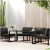 Matbord för trädgården antracit 120x60x66 cm aluminium vidaXL – miniatyr 1