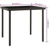 Matbord för trädgården antracit 80x80x72 cm glas och stål vidaXL – miniatyr 4