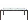 Matbord för trädgården brun 200x150x74 cm konstrotting vidaXL – miniatyr 2
