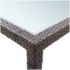 Matbord för trädgården brun 200x150x74 cm konstrotting vidaXL – miniatyr 3