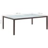 Matbord för trädgården brun 200x150x74 cm konstrotting vidaXL – miniatyr 5