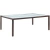 Matbord för trädgården brun 200x150x74 cm konstrotting vidaXL – miniatyr 1