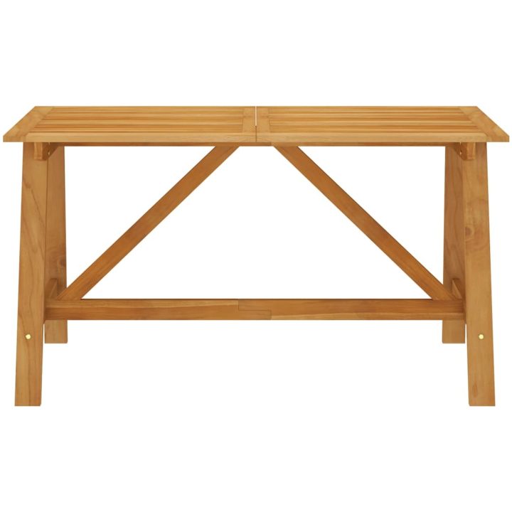 Matbord för trädgården massiv akacia vidaXL 140 x 70 x 73.5 cm – bild 2