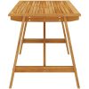 Matbord för trädgården massiv akacia vidaXL 140 x 70 x 73.5 cm – miniatyr 3