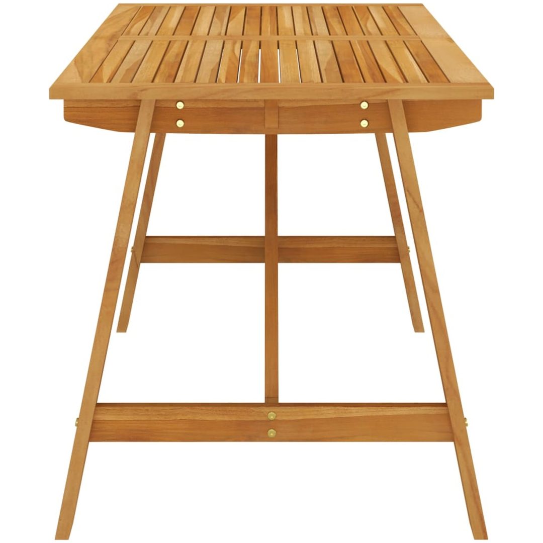 Matbord för trädgården massiv akacia vidaXL 140 x 70 x 73.5 cm – bild 3