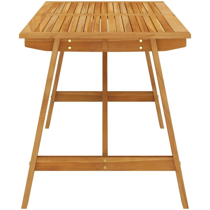 Matbord för trädgården massiv akacia vidaXL 140 x 70 x 73.5 cm – bild 3