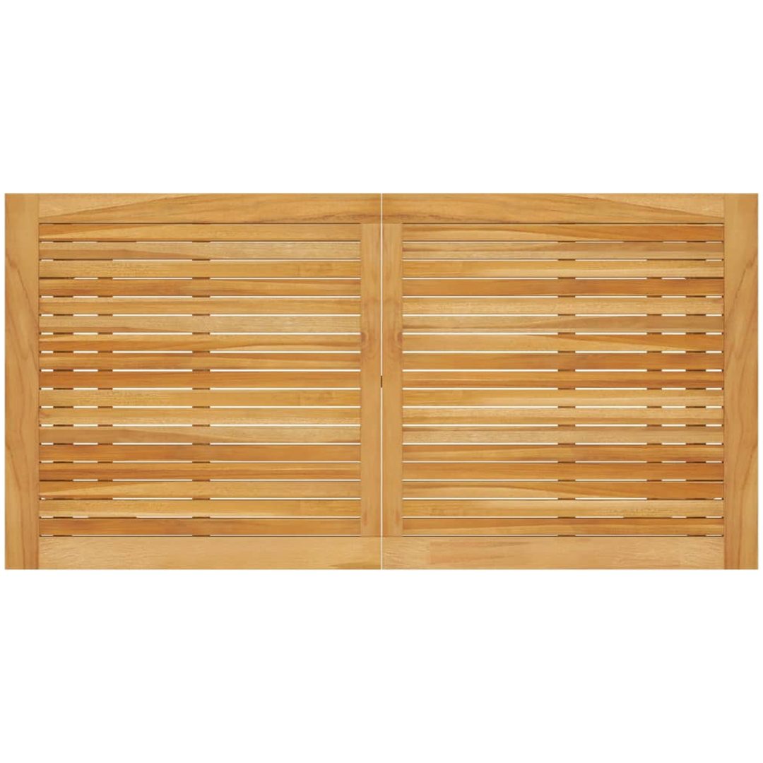 Matbord för trädgården massiv akacia vidaXL 140 x 70 x 73.5 cm – bild 4