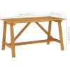 Matbord för trädgården massiv akacia vidaXL 140 x 70 x 73.5 cm – miniatyr 6