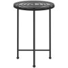 Matbord svart 55 cm härdat glas och stål vidaXL ⌀55 x 74 cm – miniatyr 3