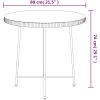 Matbord svart 80 cm härdat glas och stål vidaXL ⌀80 x 74 cm – miniatyr 6