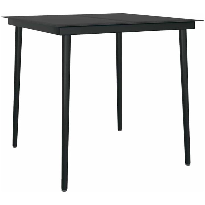Matgrupp 3 pcs Ljusgrå och svart vidaXL 80 cm x 80 cm – bild 5