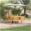 Matgrupp 5 pcs Brun Massivt akaciaträ vidaXL 140 x 80 x 74 cm – miniatyr 1
