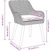 Matgrupp 5 pcs Ljusgrå och svart vidaXL 80 cm x 80 cm – miniatyr 11