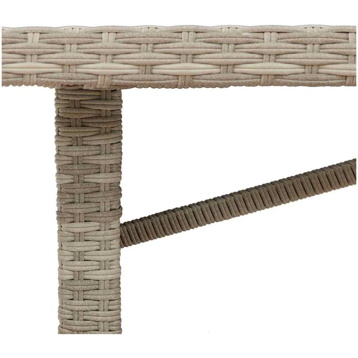 Matgrupp 9 pcs Ljusgrå vidaXL 190 x 80 x 74 cm – bild 12