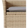 Matgrupp för trädgård med dynor 3 delar beige konstrotting&glas vidaXL – miniatyr 5