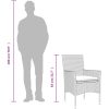 Matgrupp för trädgård med dynor 3 delar beige konstrotting&glas vidaXL – miniatyr 10