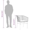 Matgrupp för trädgård med dynor 3 delar brun polyrotting glas vidaXL 80 x 80 x 74 cm – miniatyr 11