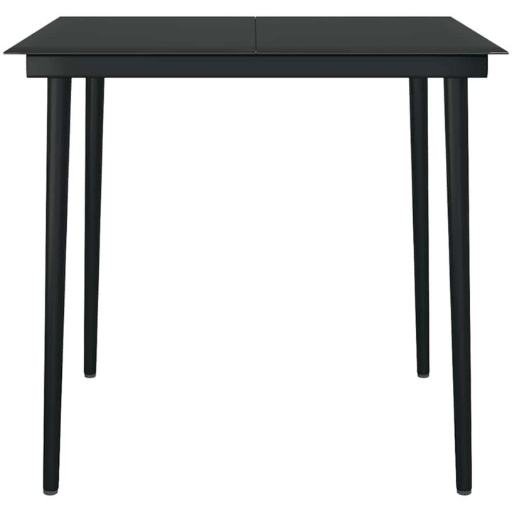 Matgrupp för trädgård med dynor 3 delar brun polyrotting glas vidaXL 80 x 80 x 74 cm – bild 7