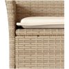 Matgrupp för trädgård med dynor 5 delar beige konstrotting&glas vidaXL – miniatyr 5