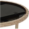 Matgrupp för trädgård med dynor 5 delar beige konstrotting&glas vidaXL – miniatyr 6
