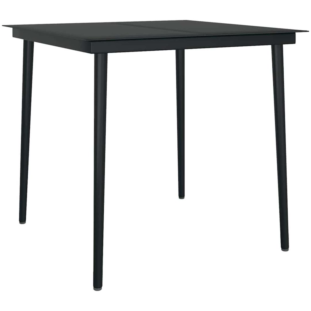 Matgrupp för trädgård med dynor 5 delar brun polyrotting glas vidaXL 80 x 80 x 74 cm – bild 6