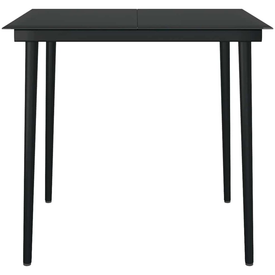 Matgrupp för trädgård med dynor 5 delar brun polyrotting glas vidaXL 80 x 80 x 74 cm – bild 7