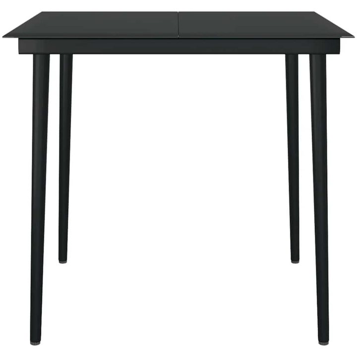 Matgrupp för trädgård med dynor 5 delar brun polyrotting glas vidaXL 80 x 80 x 74 cm – bild 7