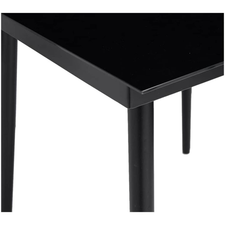 Matgrupp för trädgård med dynor 5 delar brun polyrotting glas vidaXL 80 x 80 x 74 cm – bild 9