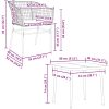 Matgrupp för trädgård med dynor 5 delar brun polyrotting glas vidaXL 80 x 80 x 74 cm – miniatyr 10